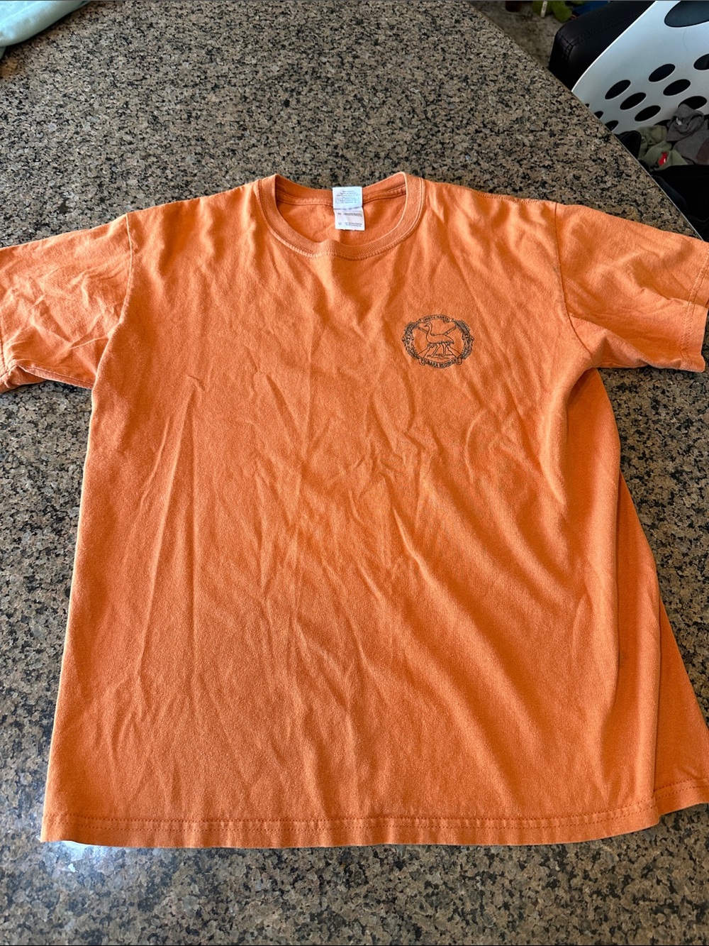 Men's Orange Crew Neck Tee - Classic Short Sleeve Shirt Australian